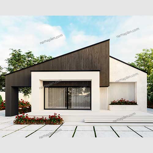 نقشه خانه ویلایی همکف 70 متری